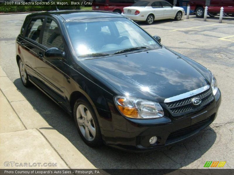 Black / Gray 2007 Kia Spectra Spectra5 SX Wagon