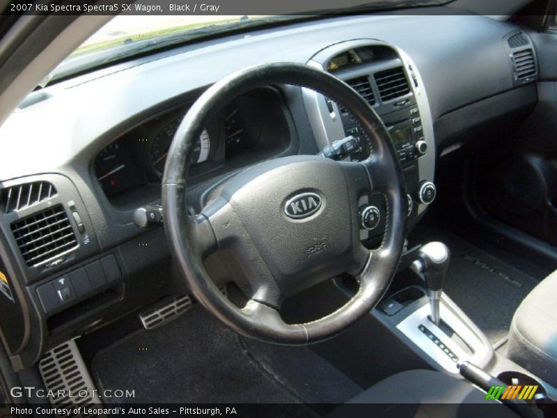 Black / Gray 2007 Kia Spectra Spectra5 SX Wagon