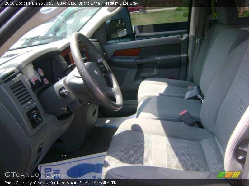 Bright White / Medium Slate Gray 2006 Dodge Ram 2500 SLT Quad Cab