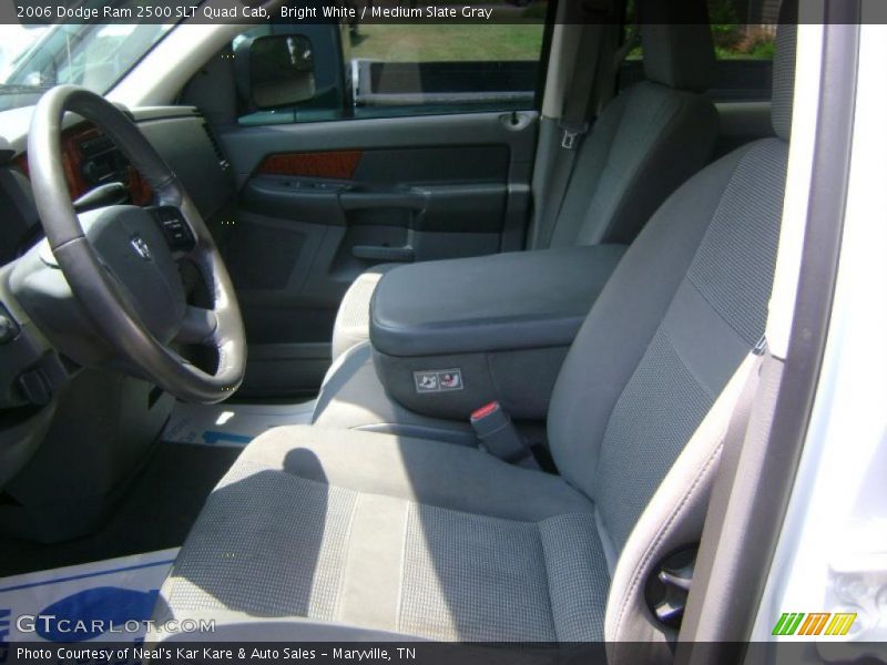 Bright White / Medium Slate Gray 2006 Dodge Ram 2500 SLT Quad Cab