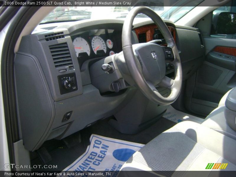 Bright White / Medium Slate Gray 2006 Dodge Ram 2500 SLT Quad Cab
