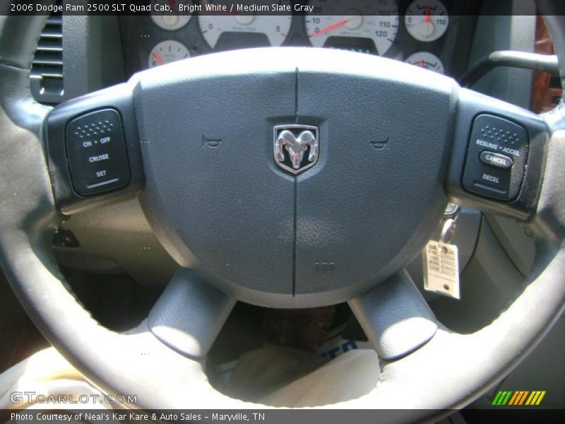 Bright White / Medium Slate Gray 2006 Dodge Ram 2500 SLT Quad Cab