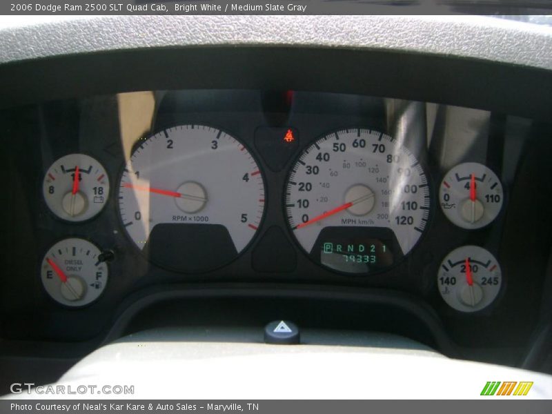 Bright White / Medium Slate Gray 2006 Dodge Ram 2500 SLT Quad Cab