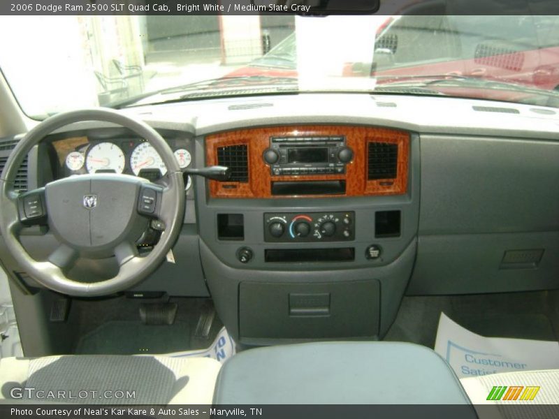 Bright White / Medium Slate Gray 2006 Dodge Ram 2500 SLT Quad Cab