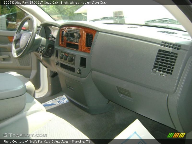 Bright White / Medium Slate Gray 2006 Dodge Ram 2500 SLT Quad Cab