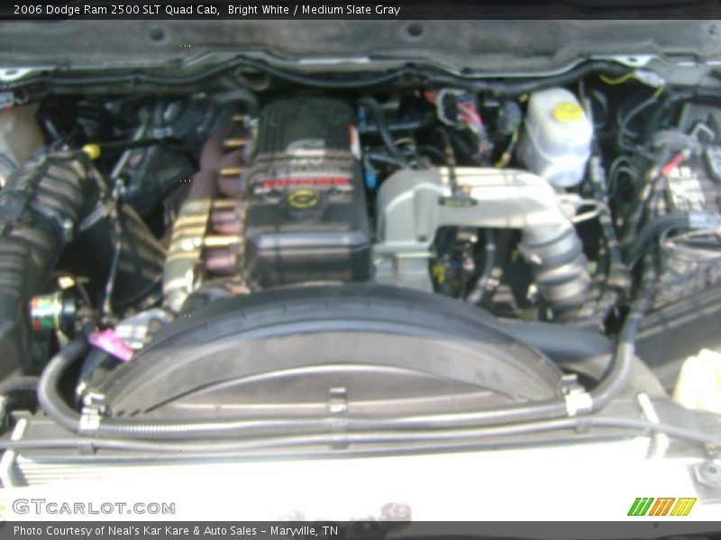 Bright White / Medium Slate Gray 2006 Dodge Ram 2500 SLT Quad Cab