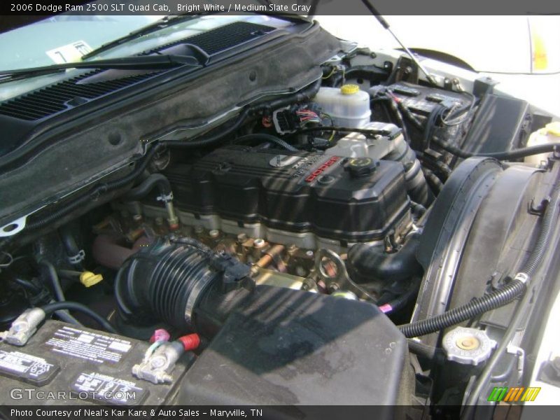 Bright White / Medium Slate Gray 2006 Dodge Ram 2500 SLT Quad Cab