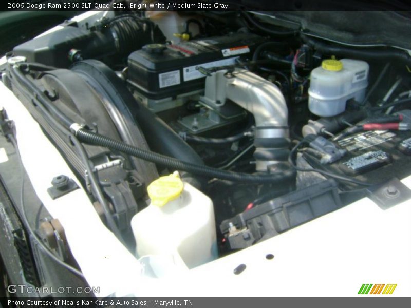 Bright White / Medium Slate Gray 2006 Dodge Ram 2500 SLT Quad Cab