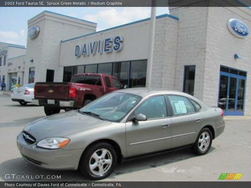 Spruce Green Metallic / Medium Graphite 2003 Ford Taurus SE