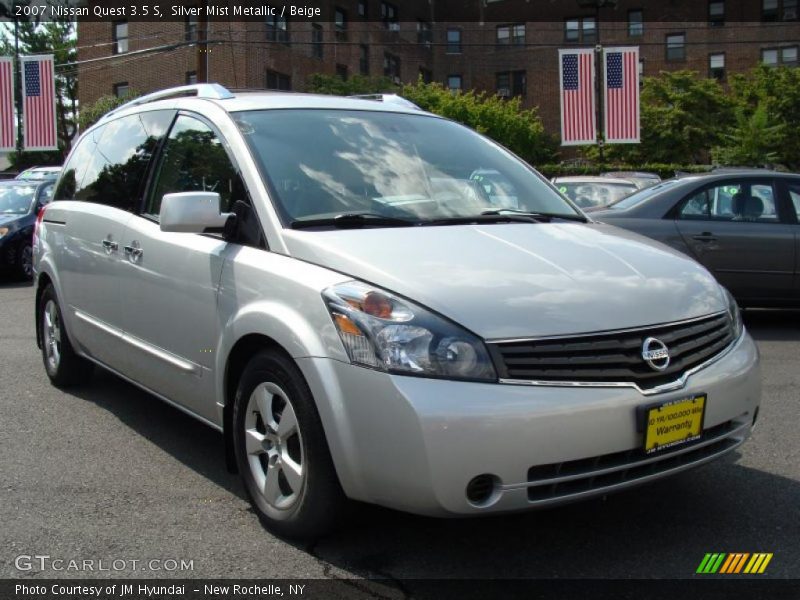 Silver Mist Metallic / Beige 2007 Nissan Quest 3.5 S