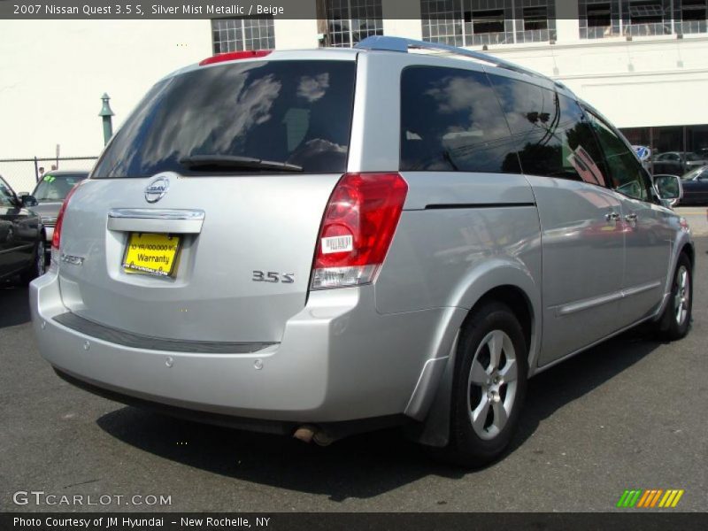 Silver Mist Metallic / Beige 2007 Nissan Quest 3.5 S