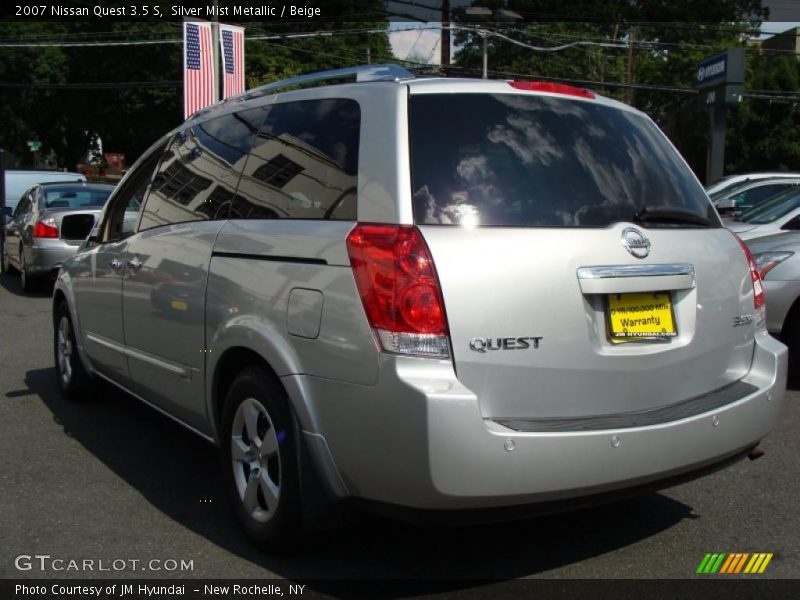 Silver Mist Metallic / Beige 2007 Nissan Quest 3.5 S