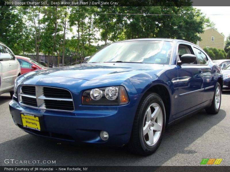 Deep Water Blue Pearl / Dark Slate Gray 2009 Dodge Charger SXT