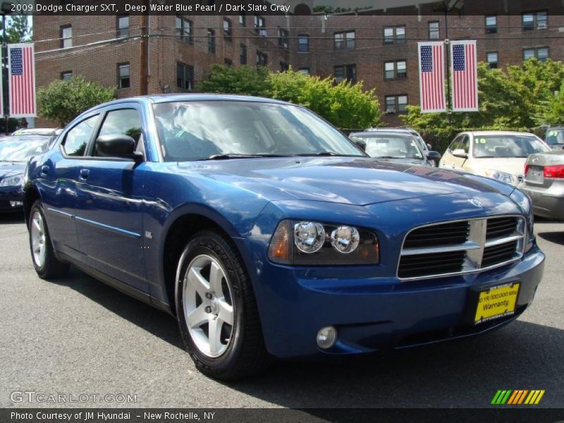 Deep Water Blue Pearl / Dark Slate Gray 2009 Dodge Charger SXT