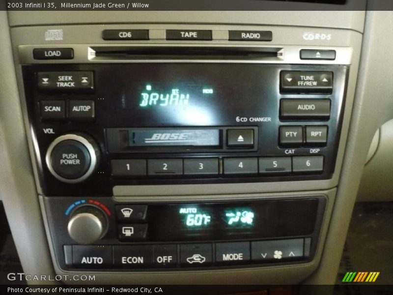 Millennium Jade Green / Willow 2003 Infiniti I 35