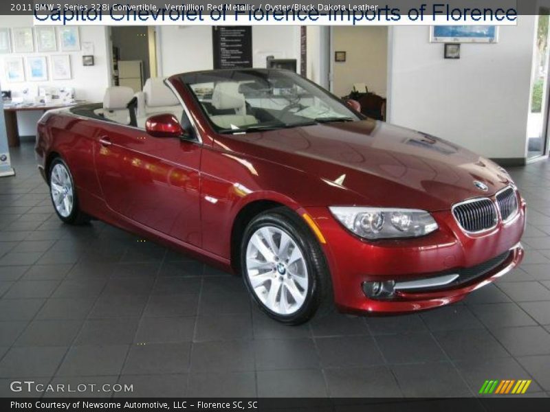 Vermillion Red Metallic / Oyster/Black Dakota Leather 2011 BMW 3 Series 328i Convertible