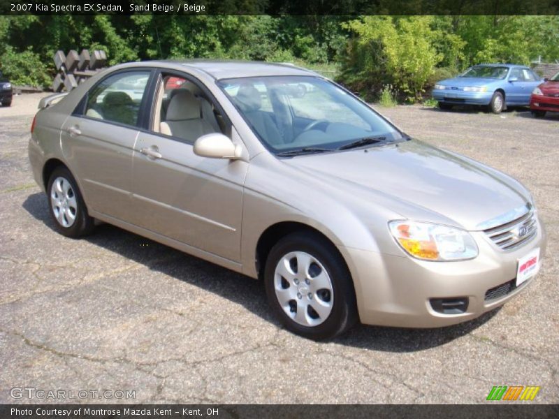 Sand Beige / Beige 2007 Kia Spectra EX Sedan