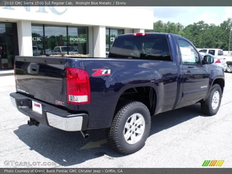Midnight Blue Metallic / Ebony 2010 GMC Sierra 1500 SLE Regular Cab