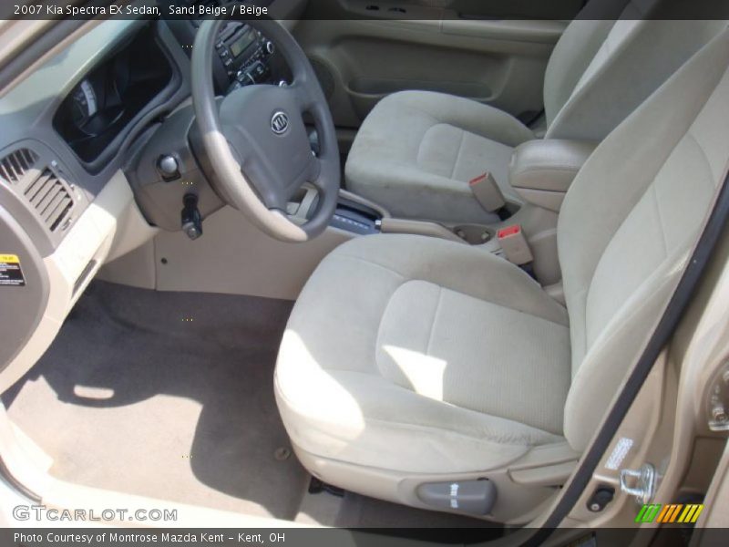 Sand Beige / Beige 2007 Kia Spectra EX Sedan