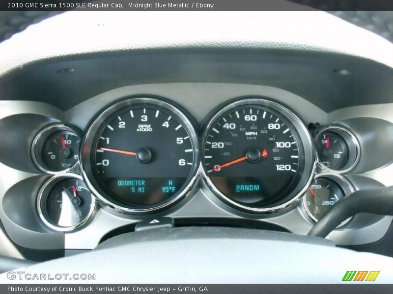 Midnight Blue Metallic / Ebony 2010 GMC Sierra 1500 SLE Regular Cab