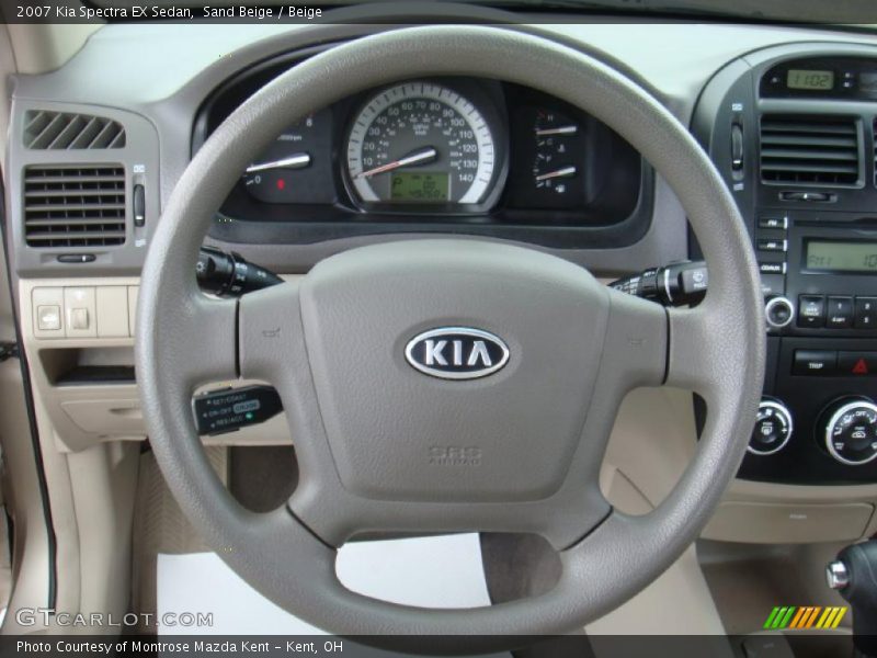 Sand Beige / Beige 2007 Kia Spectra EX Sedan
