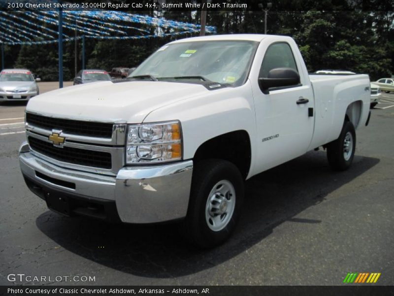 Summit White / Dark Titanium 2010 Chevrolet Silverado 2500HD Regular Cab 4x4