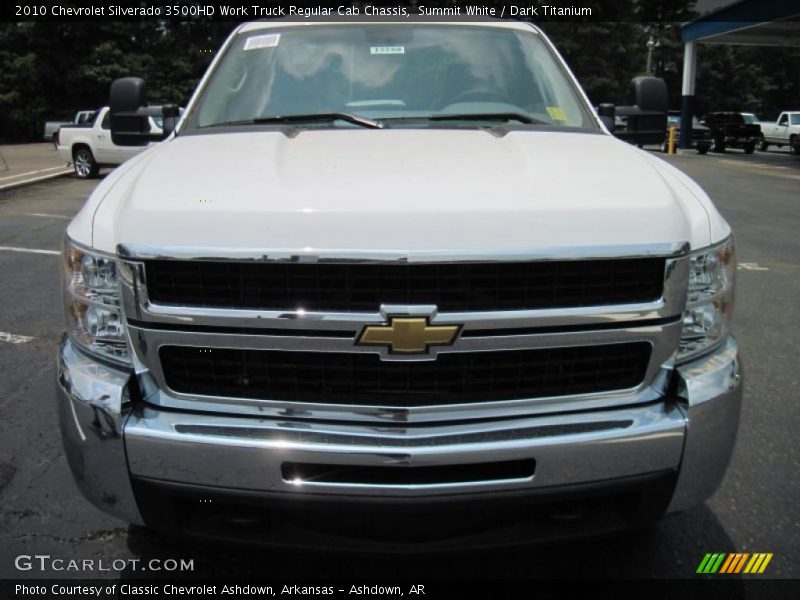 Summit White / Dark Titanium 2010 Chevrolet Silverado 3500HD Work Truck Regular Cab Chassis