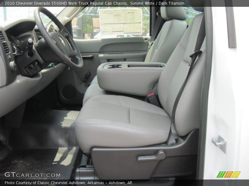 Summit White / Dark Titanium 2010 Chevrolet Silverado 3500HD Work Truck Regular Cab Chassis