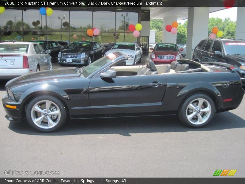 Black / Dark Charcoal/Medium Parchment 2008 Ford Mustang GT Premium Convertible