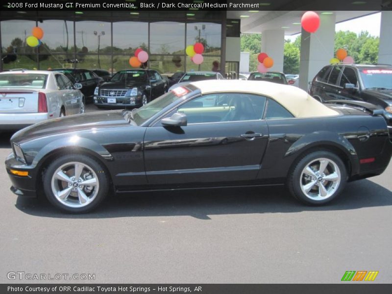 Black / Dark Charcoal/Medium Parchment 2008 Ford Mustang GT Premium Convertible