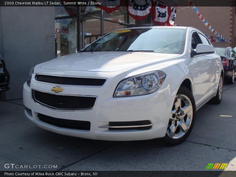 Summit White / Ebony 2009 Chevrolet Malibu LT Sedan