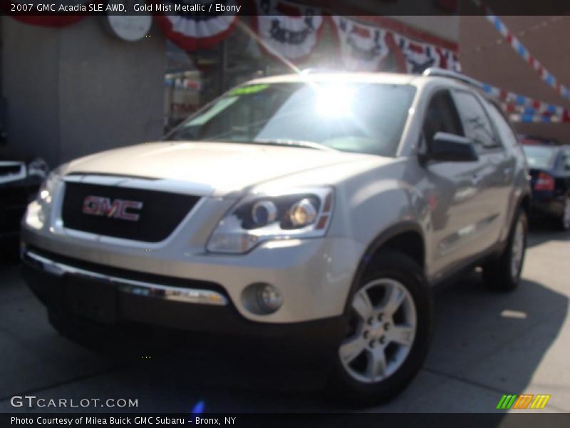 Gold Mist Metallic / Ebony 2007 GMC Acadia SLE AWD