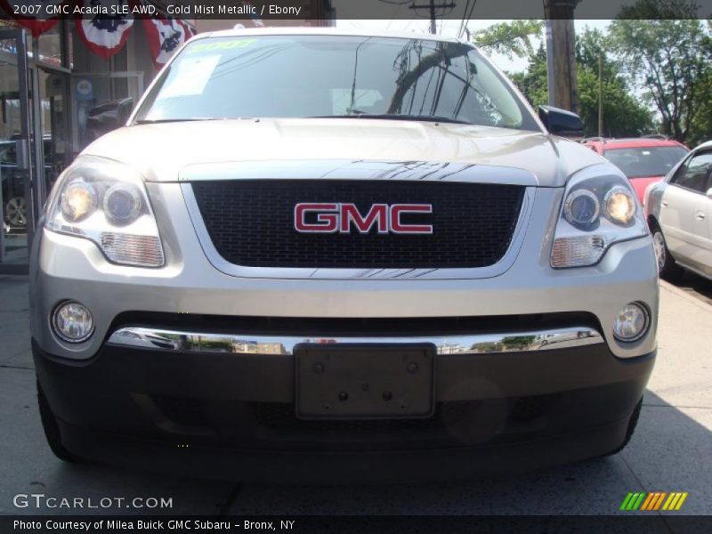 Gold Mist Metallic / Ebony 2007 GMC Acadia SLE AWD