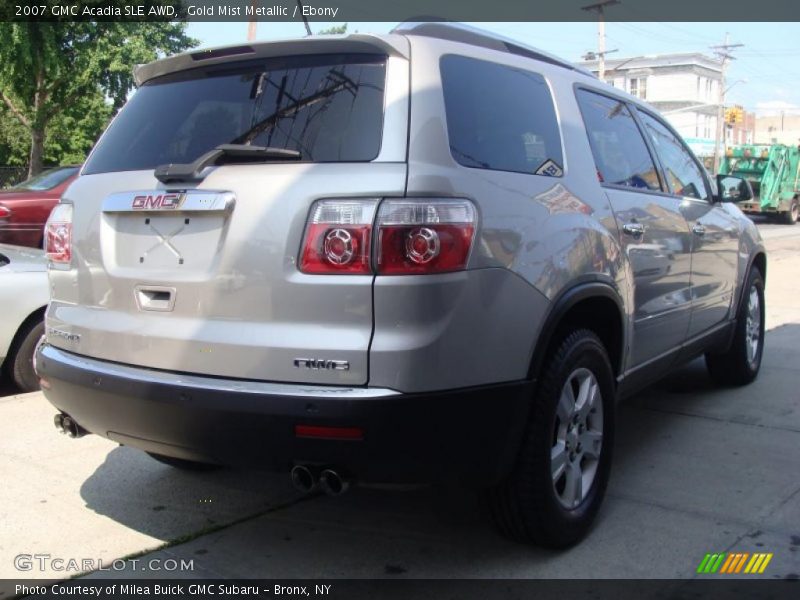 Gold Mist Metallic / Ebony 2007 GMC Acadia SLE AWD