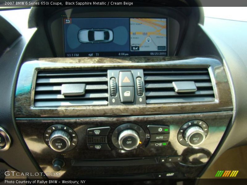 Black Sapphire Metallic / Cream Beige 2007 BMW 6 Series 650i Coupe