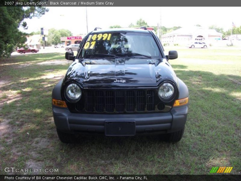 Black Clearcoat / Medium Slate Gray 2007 Jeep Liberty Sport