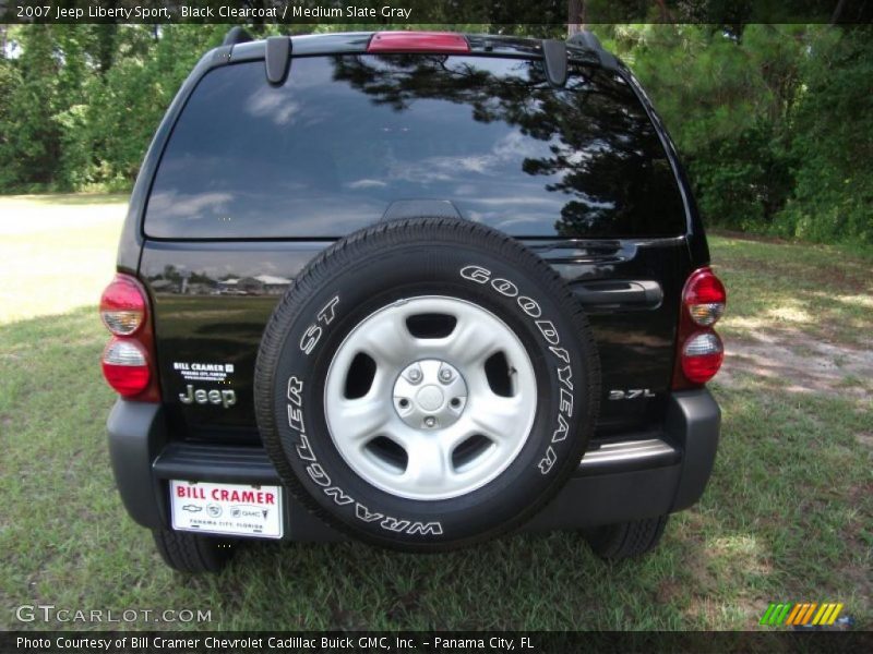Black Clearcoat / Medium Slate Gray 2007 Jeep Liberty Sport