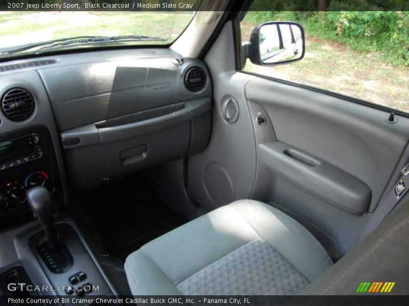 Black Clearcoat / Medium Slate Gray 2007 Jeep Liberty Sport