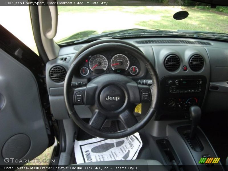 Black Clearcoat / Medium Slate Gray 2007 Jeep Liberty Sport