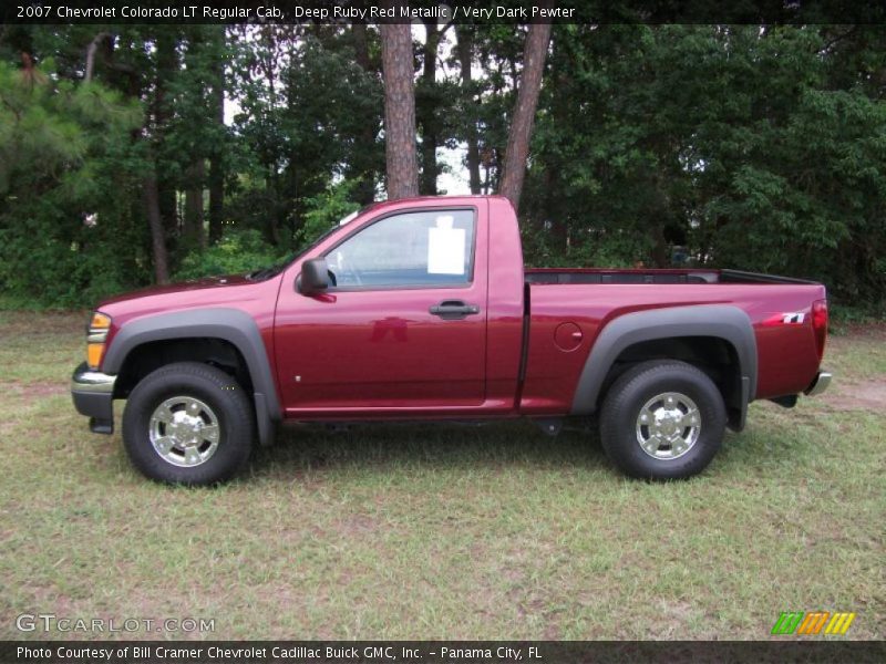 Deep Ruby Red Metallic / Very Dark Pewter 2007 Chevrolet Colorado LT Regular Cab