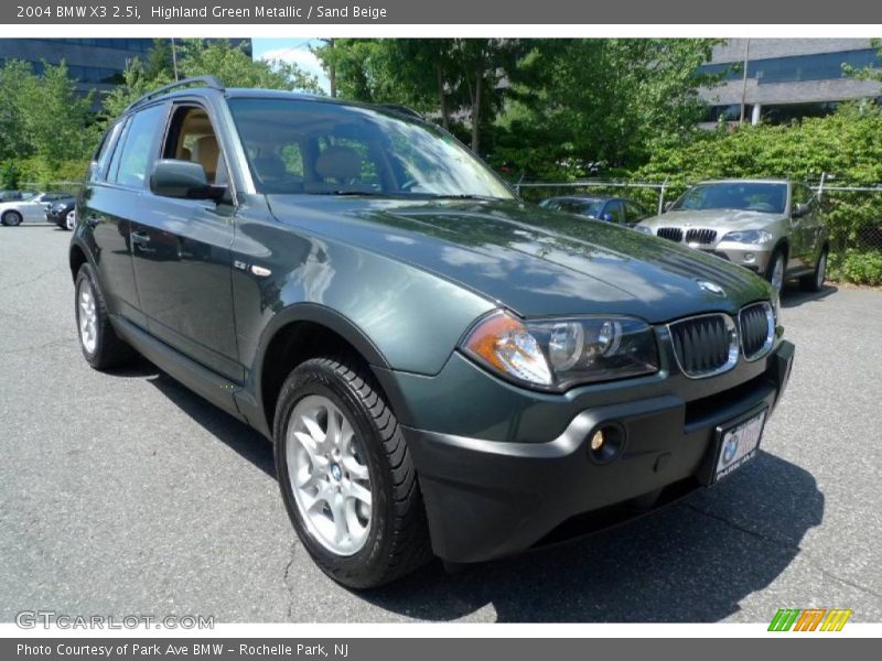 Highland Green Metallic / Sand Beige 2004 BMW X3 2.5i