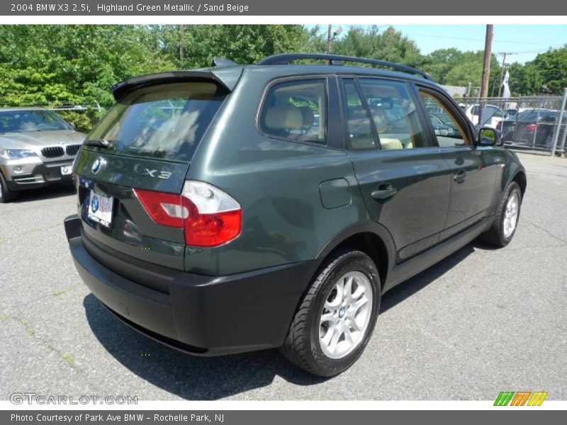 Highland Green Metallic / Sand Beige 2004 BMW X3 2.5i