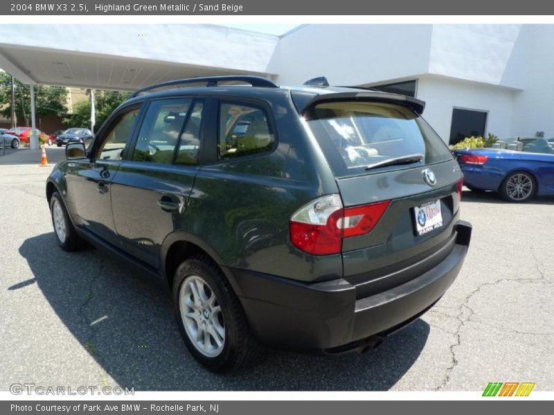 Highland Green Metallic / Sand Beige 2004 BMW X3 2.5i