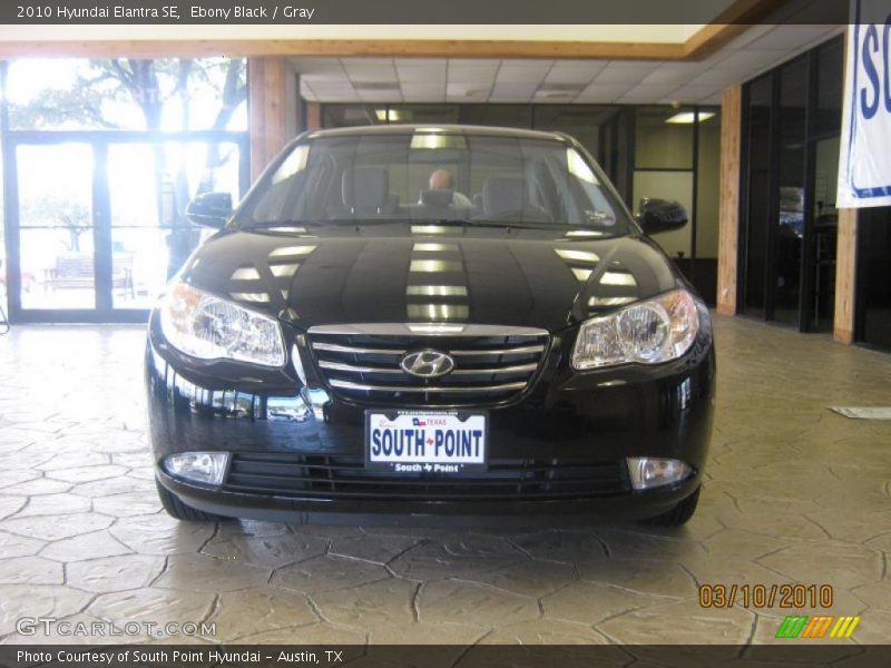 Ebony Black / Gray 2010 Hyundai Elantra SE