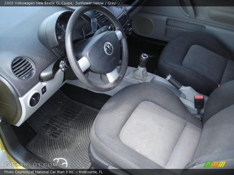 Sunflower Yellow / Grey 2003 Volkswagen New Beetle GL Coupe