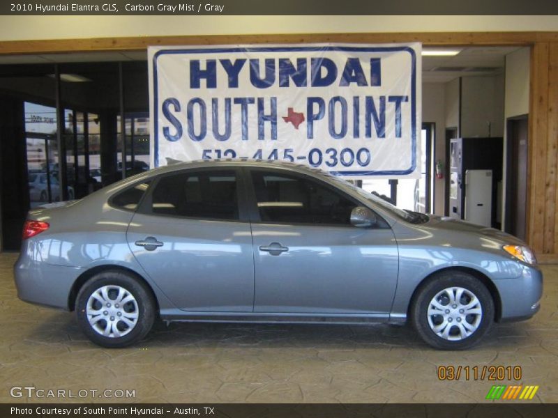 Carbon Gray Mist / Gray 2010 Hyundai Elantra GLS