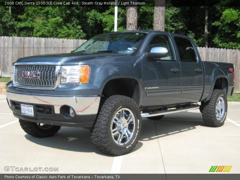 Stealth Gray Metallic / Light Titanium 2008 GMC Sierra 1500 SLE Crew Cab 4x4