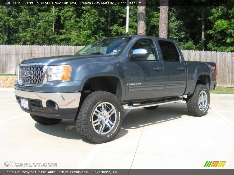 Stealth Gray Metallic / Light Titanium 2008 GMC Sierra 1500 SLE Crew Cab 4x4