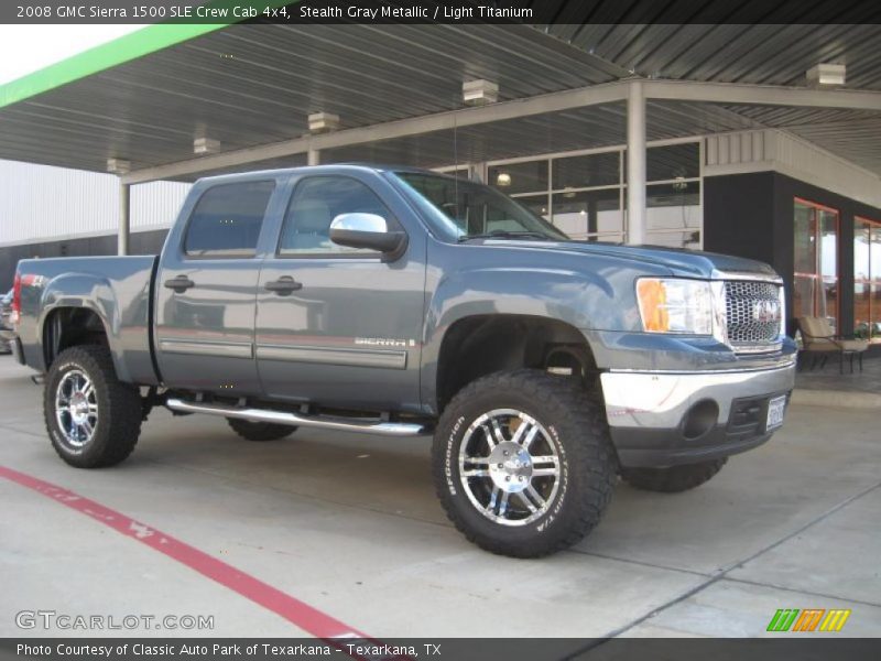 Stealth Gray Metallic / Light Titanium 2008 GMC Sierra 1500 SLE Crew Cab 4x4