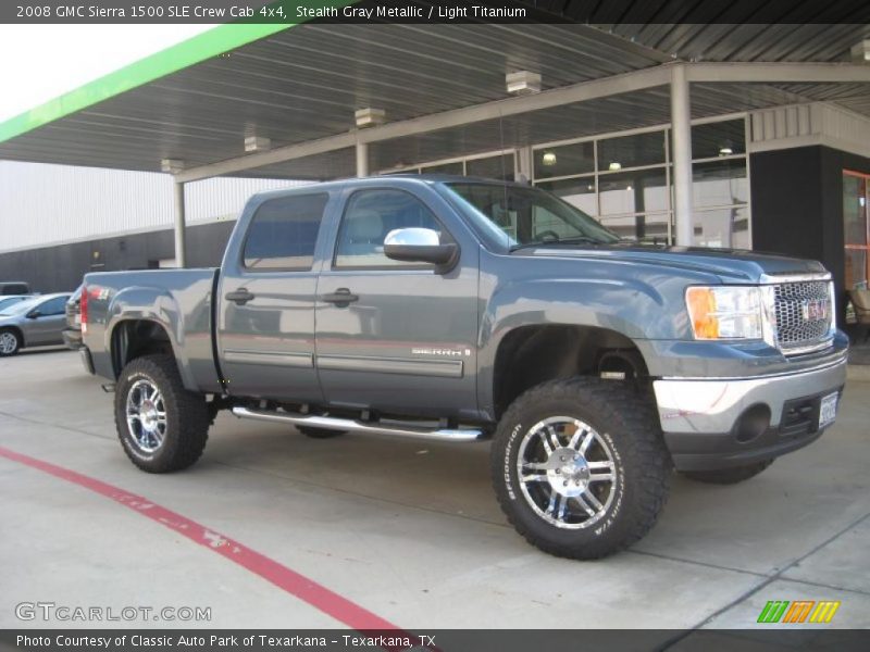 Stealth Gray Metallic / Light Titanium 2008 GMC Sierra 1500 SLE Crew Cab 4x4